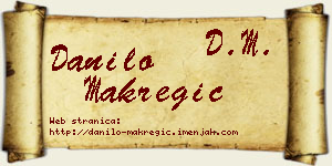 Danilo Makregić vizit kartica